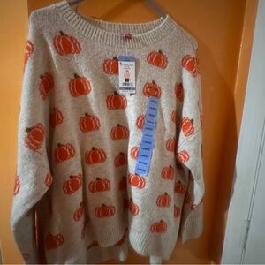 Vince Camuto Pumpkin Halloween Sweater Size L NWT